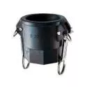 2-Inch Black Polypropylene D Quick Coupling