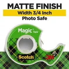 3M 122DM-2 Scotch Magic Tape, 3/4 in x 600 in 2 Pack