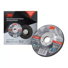 3M 44538 Silver Depressed Center Grinding Wheel, T27, 4.5 in x 1/4 in x 7/8 in, Single Pack, 10 per case