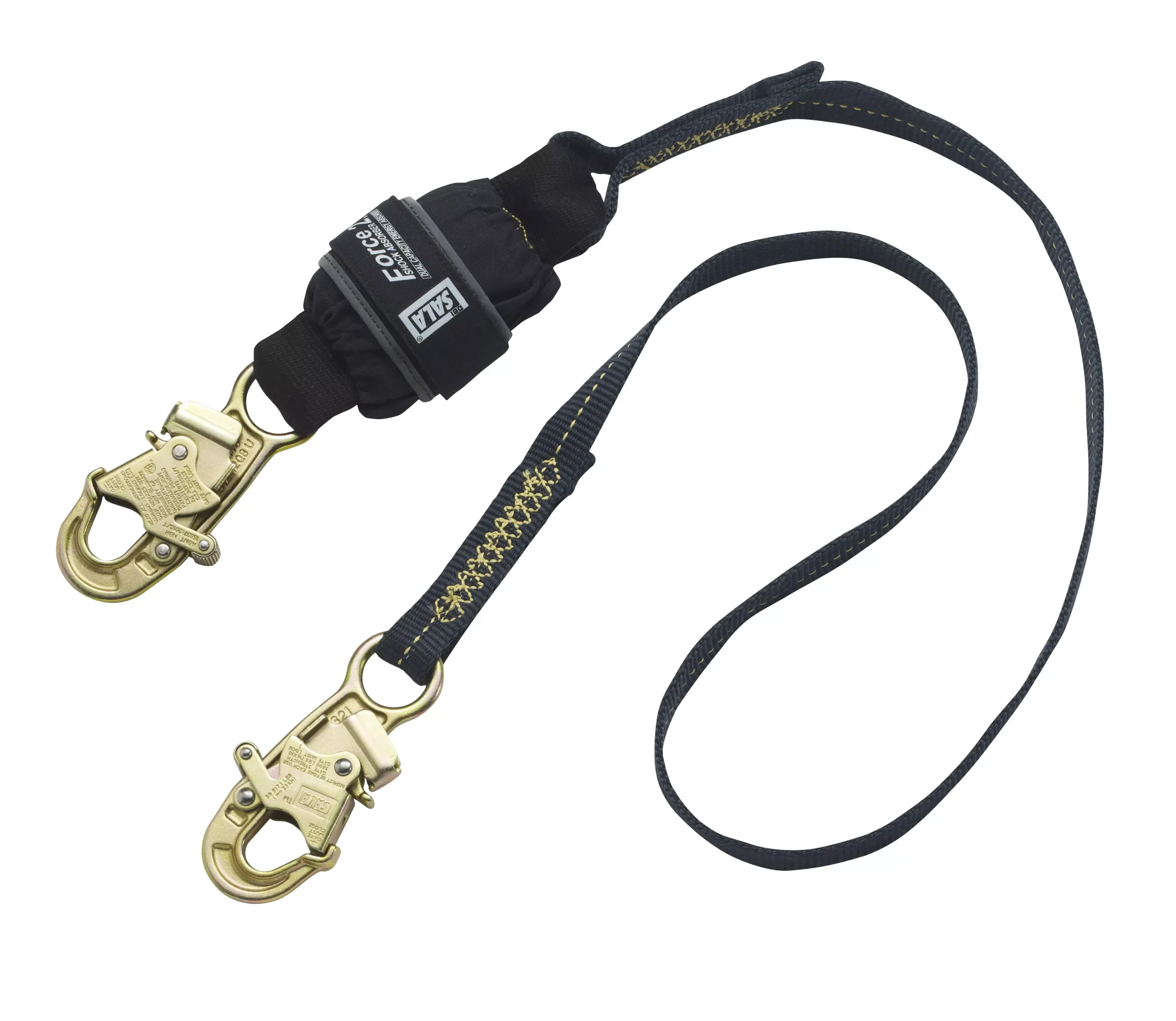 3M™ DBI-SALA Force2™ Shock Absorbing Lanyard 1246337, Black, 6 ft. (1.8m), 1 EA/Case