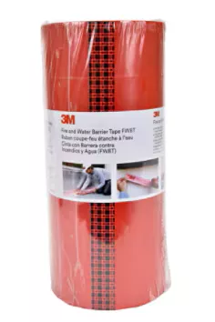 3M™ Fire and Water Barrier Tape FWBT12, Translucent, 12 in x 75 ft, 4 Each/Case