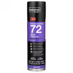 3M™ Pressure Sensitive Spray Adhesive 72, Blue, 24 fl oz Can (Net Wt 17.3 oz), 12/Case, NOT FOR SALE IN CA AND OTHER STATES (Case of 12) SKU 7000046588