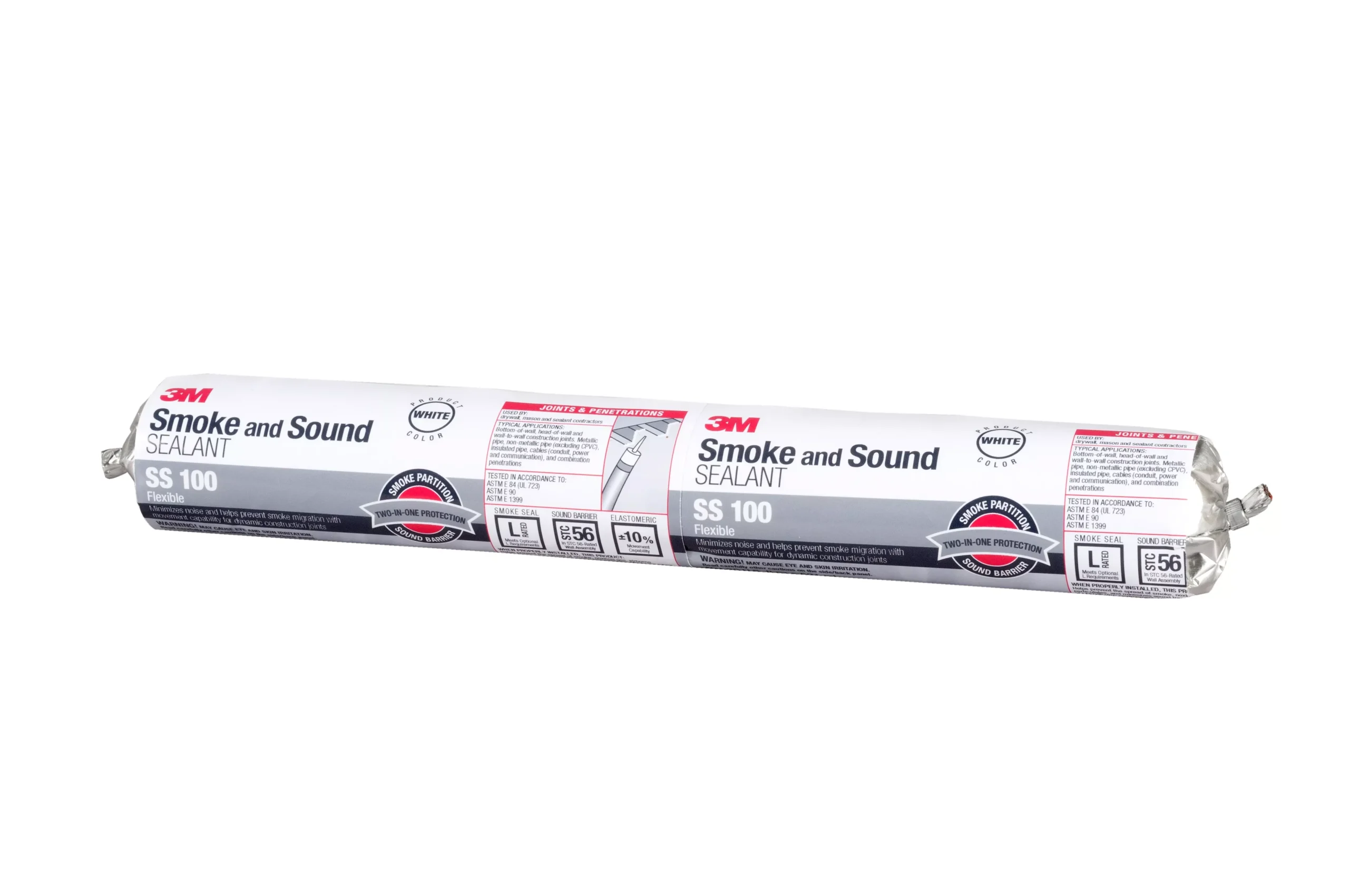 3M™ Smoke and Sound Sealant SS-100, White, 20 fl oz Sausage Pack, 12/Case (Case of 12) SKU 7100038650