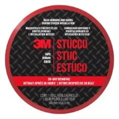 3M™ Stucco Tape, 1.88 in x 60 yd (48 mm x 54.8 m) 12 rls/case