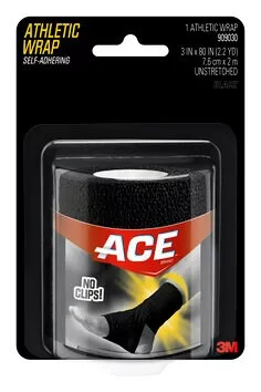 ACE™ Brand Black Athletic Wrap 909030, 3 in x 5 yd (76.2 mm x 4.57 m) (Case of 6) SKU 7100286572