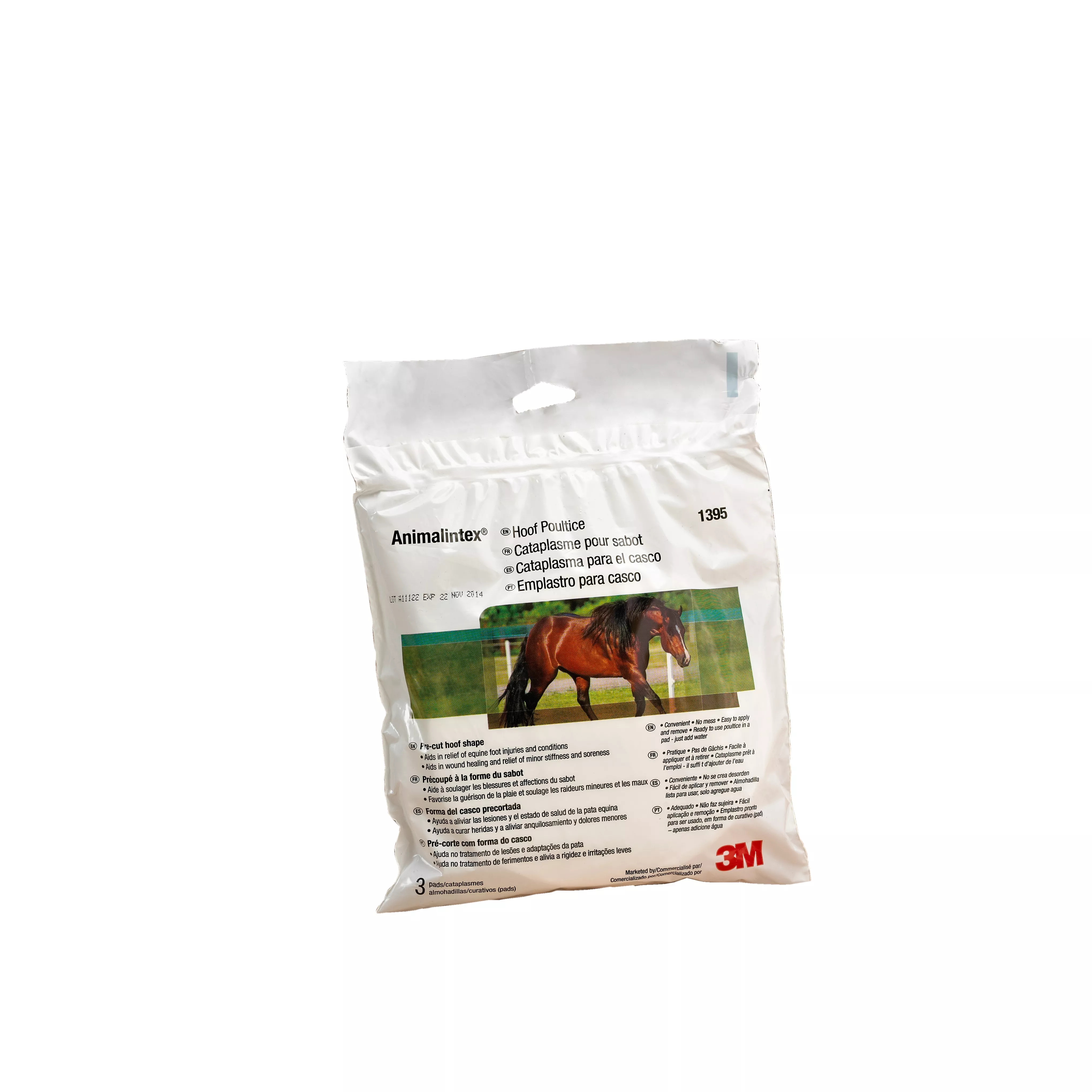 Animalintex Hoof Poultice, Marketed by 3M, 1395, Pre-cut hoof shape (Case of 36) SKU 7000128590