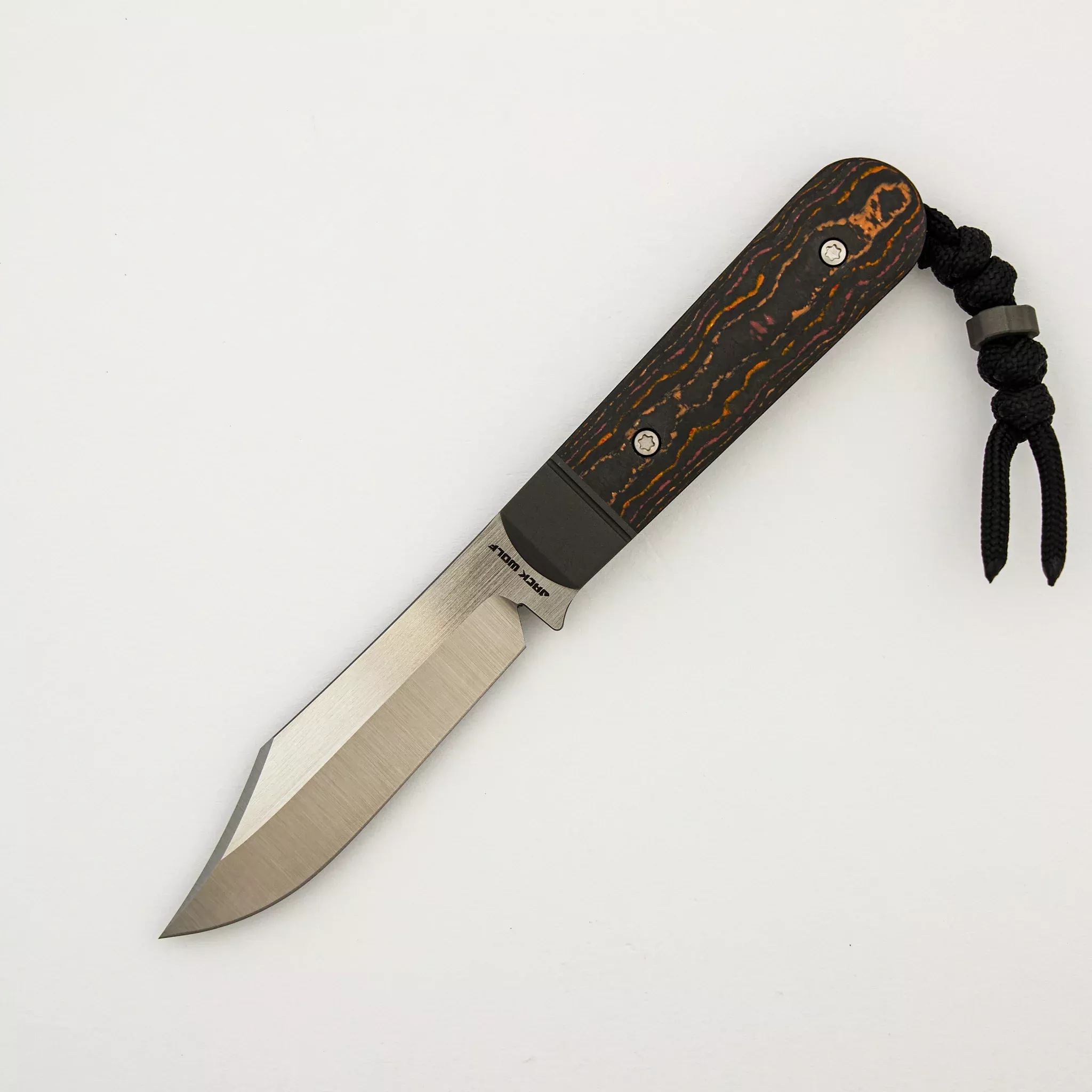 Backwoods FIXedc - CamoCarbon Sunset Orange - Belt Satin S90V Blade