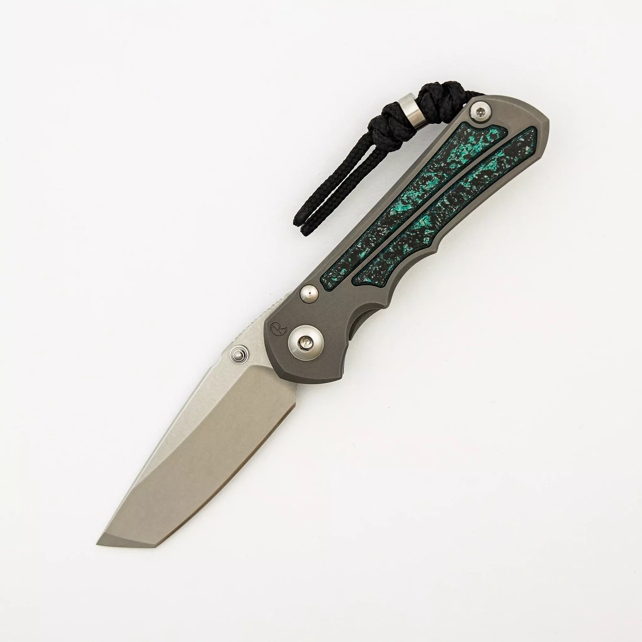 Small Inkosi - Teal Magnetic CarboTi Inlay - Tanto CPM MagnaCut Blade - MIM Clip - 2025 R1 Invitational